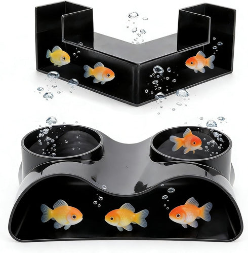 Generic Fish Tank Tunnel, L-Shaped Aesthetic Corner | Aquarium Underground Cave Betta Tunnel,for Betta Corydora Catfish