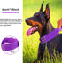 Reflective Dog Collar Heavy Duty Tactical with Control Handle and Metal Buckle for Dog Training (Large, Purple)
