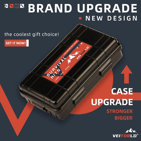 VEITORLD Gifts for Men Dad Him Christmas, 12 in 1 Survival Gear and Equipment Kits, Unique Fishing Hunting Gift