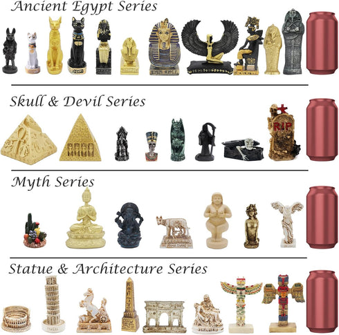Egyptian Cat Bastet Fish Tank Decorations, Ancient Egypt Décor Sculpture for Reptile Turtle Tanks