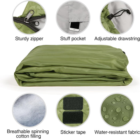 REDCAMP Ultra Lightweight Sleeping Bag for Backpacking, Warm Weather Comfort for Adults with Compression Sack