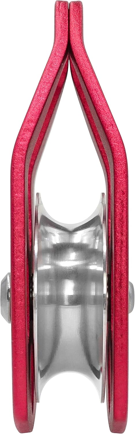GM CLIMBING Large Rescue Pulley - 32kN Single Sheave with Swing Plate, CE UIAA Certified
