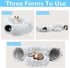 HAITRAL 2-in-1 Plush Cat Tunnel Bed,Cat Toys Cat Tube for Indoor Cats,Collapsible Washable Donut Cat Bed Cat Play