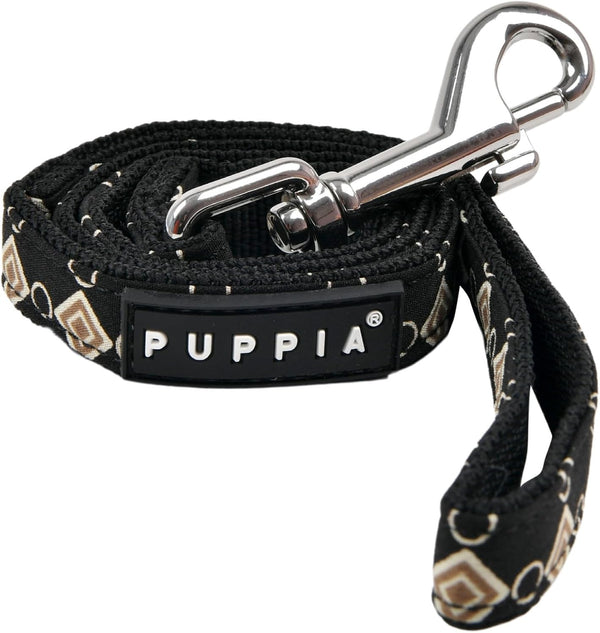 Puppia Jace Winter Dog Leash, Fashionable Walking Training Leash for Small and Medium Dogs, Black