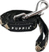 Puppia Jace Winter Dog Leash, Fashionable Walking Training Leash for Small and Medium Dogs, Black