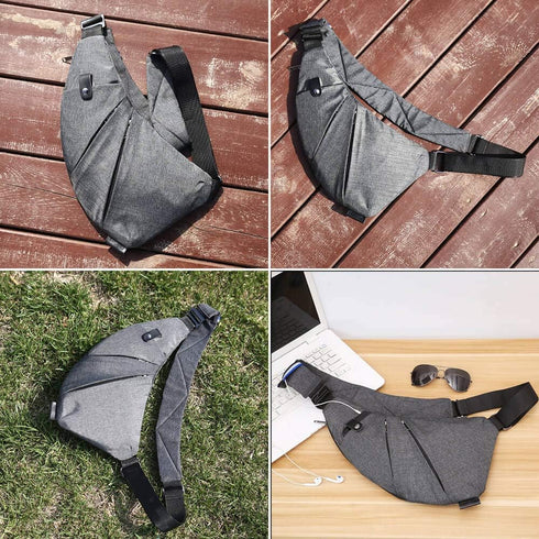 Sling Bag Chest Backpack - Casual Daypack Shoulder Crossbody Lightweight Anti Theft Outdoor Sport Travel for Men Women