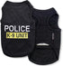 Parisian Pet Unisex Dog T-Shirt - 'Police k-9 Unit' Embroidered, 100% Cotton, 3XL, Machine Washable Dog Costume