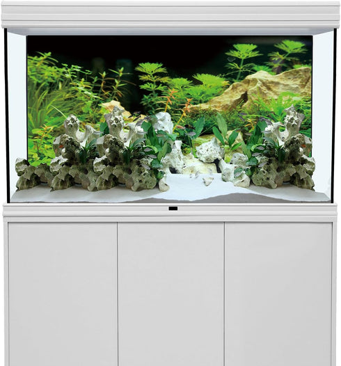 AWERT 48x18 inches Aquarium Background Seaweed Aquarium Background Aquatic Plant Stone River Bed & Lake Fish Tank Background Vinyl Background
