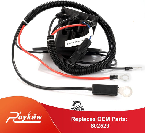 Roykaw Golf Cart Charger Receptacle with Harness for EZGO TXT RXV 48V Golf Cart Delta-Q Charger