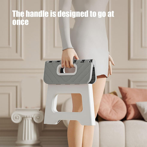 Plastic Mini Stool for Home Folding Portable Sitting Stool Thickened Small Short Stools for Living Room Bathroom Shoe