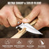 Vickay Folding Pocket Knife, EDC Knife with 8Cr13MoV 3.19" Stainless Steel Blade and Brown Wood Handle for Outdoor
