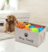 Geyecete Large Fabric Storage Bins, Collapsible Cube Basket for Dog Apparel & Accessories, Beige
