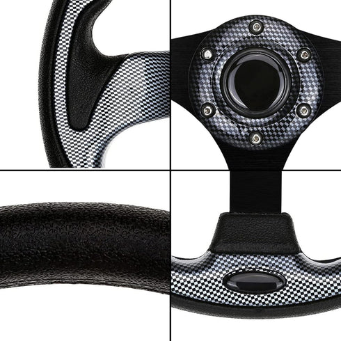 Golf Cart Steering Wheel - Fit for Club Car DS & Precedent, EZGO TXT & RXV, Universal Steering Wheel