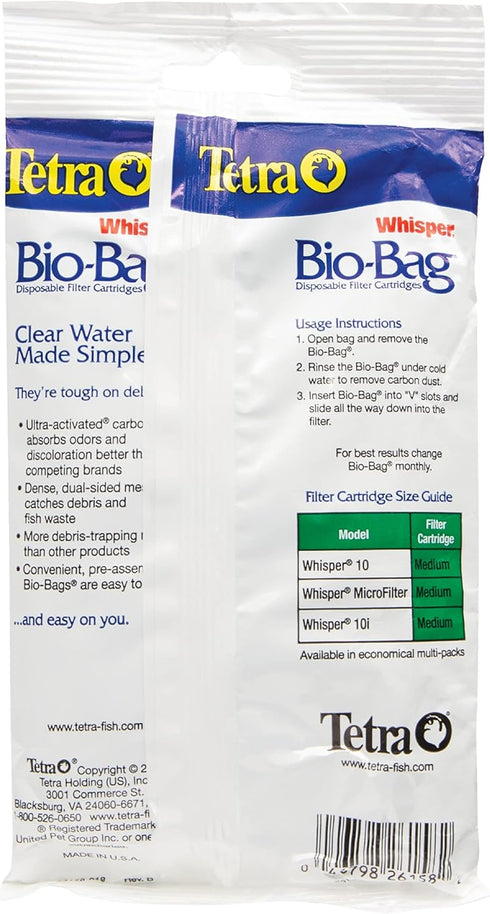 Tetra Whisper Bio-Bag Filter Cartridges, Medium for Freshwater and Marine Fish