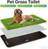 MHADBKH 3-Layer Artificial Grass Dog Potty Pad with Tray, Washable Reusable Puppy Training Pad for Indoor Outdoor Use