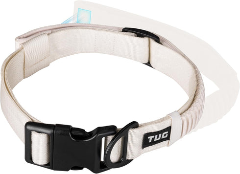 TUG Grab Collar with Integrated Traffic Leash, Magnetically Attached for Quick Control (Large/Cream)