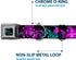 Dog Collar Seatbelt Buckle Harley Quinn Pow Aiming Poses Joker Black Turquoise Fuchsia 15 to 26 Inches