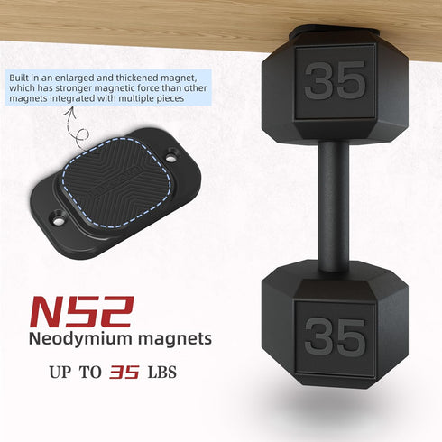 35 Lbs Gun Magnet Mount Rating Magnetic Gun Mount | HQ Rubber Coated for Car, Truck, Desks, Safes, and Walls |