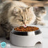 CatGuru Food Table for Cat Bowl, Non Slip Elevated Feeder for Food and Water Cat Bowls, Marshmallow
