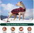 Kuoser Dog Winter Coat, Reversible Jacket, Warm British Style Vest for Small Dogs, Windproof, Red S