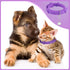 4 Pieces Adjustable Cat Calming Collars with 4 Bells, Reducing Anxiety for Small, Medium, and Large Cats (15 Inches)