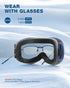 ZIONOR Lagopus B1 Ski Goggles, OTG Anti-Fog Snow Goggles, UV Protection for Men, Women, Adult, Youth