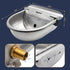 85oz, 304 3/4" Automatic Dog Water Bowl Dispenser Stainless Steel Self-Filling Bowl with Brass Float Valve for Outdoor