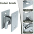 Stationary Dock Connector Hinge Kit, Galvanized Floating Dock Hinge Kit with 1/4" Thickness Hardware Dock Brackets,