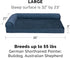 Furhaven Orthopedic Dog Bed for Large/Medium Dogs - Plush & Almond Print L Shaped Chaise, Removable Bolsters, Washable