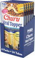 INABA Churu Meal Topper for Cats: Complete & Balanced, Creamy, Lickable Purée Cat Food Topper, 0.5 Ounce Tube, 24 Tubes