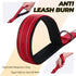 VIVAGLORY Twingrip Dog Leash - Double Handle for Training & Walking, Reflective Heavy Duty, 6ft x 1in, Red