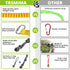 2 Dog Hanging Bungee Tug Toy: Interactive Tether Tug-of-War for Pitbull Small to Large Dogs to Exercise and Fun Solo