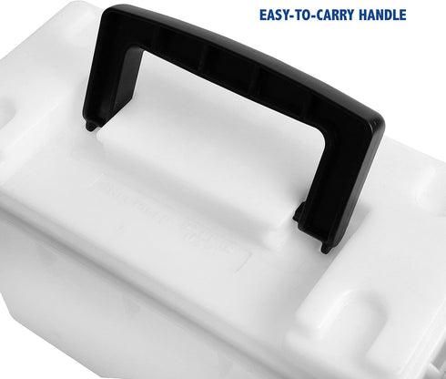 Sheffield 12634 Field Box, Water Resistant Ammo Storage Box for Pistol, Rifle, Shotgun, Stackable, White