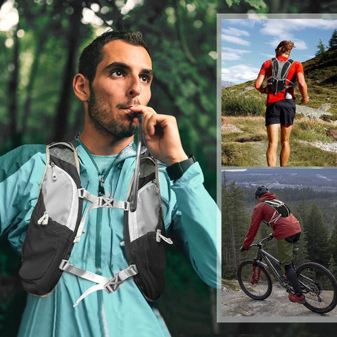 Hydration Pack Backpack, IX INOXTO Running Hydration Vest with 1.5L (50 oz) Water Bladder for Men Women