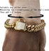 Gold Dog Chain Collar - Stainless Steel with Zirconia Lock, Heavy Duty Cuban Chain for Small Medium Large Dogs (14mm
