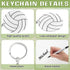 Taiyin Volleyball Acrylic Keychain Bulk for Sports, Volleyball Gift Party Bag Stickers Reward with 1 Black Marker.