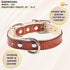 ADITYNA Heavy-Duty Premium Leather Dog Collar for Small Dogs, Padded with Soft Genuine Leather for Comfort