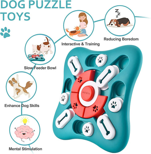 Dog Puzzle Toys - Treat Dispensing Enrichment Toys for IQ Training and Brain Stimulation for Dogs