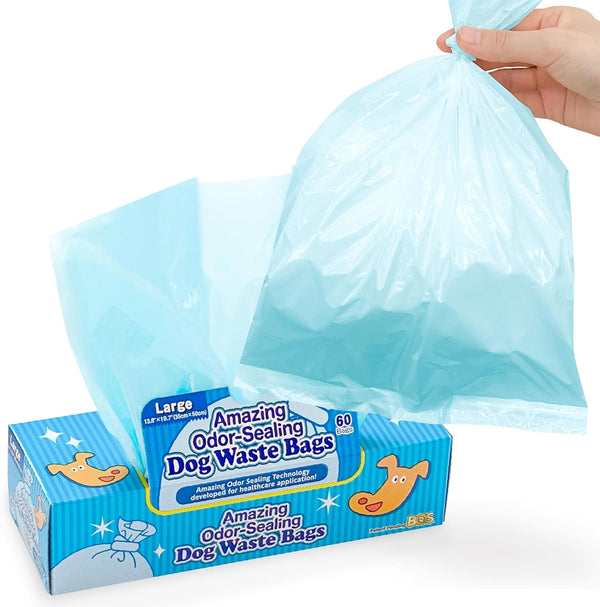 BOS Amazing Odor Sealing Dog Poop Bags - Durable and Unscented [Size: