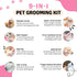 9Pcs Trimmer Trimming Dog Grooming Kit - Self Cleaning Slicker Brush, Flea Comb, Nail & Bath Brush - Pet Grooming Tools