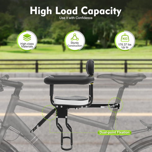 Yoodqoe 1-5 Kids Bike Seat Bicycle Front Mounted Baby Seat, Lightweight Child Bicycle Safety Seat, Bicycle Mounted