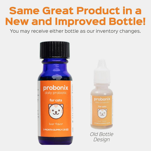Humarian Probonix Liquid Probiotics for Cats, 8-Strain Drops for Gut Health, 30-Day Supply, Liver Flavor