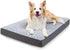 Waterproof Dog Crate Bed for Large Dogs, Soft Fluffy Washable Bed with Removable Cover, Light Gray, 41 x 27 Inch
