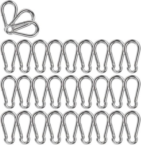 Spring Snap Hook, Lsqurel 304 Stainless Steel Carabiner Clips, Heavy Duty Quick Link for Camping & Hiking