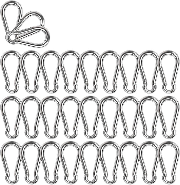 Spring Snap Hook, Lsqurel 304 Stainless Steel Carabiner Clips, Heavy Duty Quick Link for Camping & Hiking
