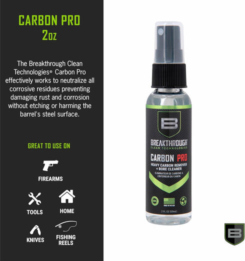 2oz Breakthrough Clean Technologies Clean Heavy Carbon Remover - Gun Barrel and Bore Cleaner - All Purpose Degreaser