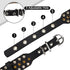 Rhinestone Dog Collar with Leash, Bling Diamond Adjustable Pet Collars, Sparkly Crystal Studded Microfiber Leather for