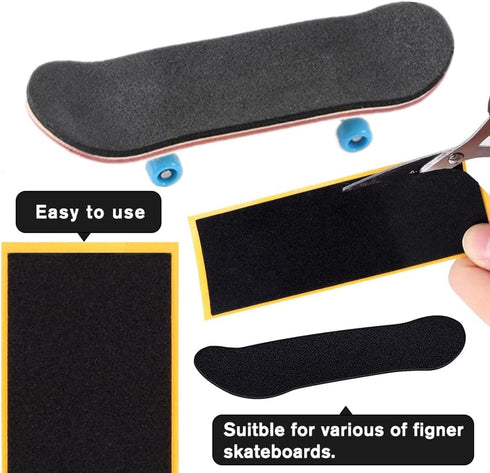 WINDIR 24Pcs Fingerboards,38 110mm (24pcs) Foam Grip Tape for * Professional Black Wooden MiNi Skateboards