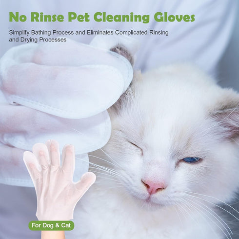 Pet Grooming Glove - Gentle Deshedding Brush Glove for Daily Care and Traveling - Perfect for Long & Short Fur
