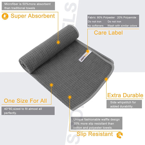 SUNLAND Microfiber Sports Workout Towels Fast Drying Fitness Sweat Towels for Men & Women Lightweight Multi-Purpose Gym
